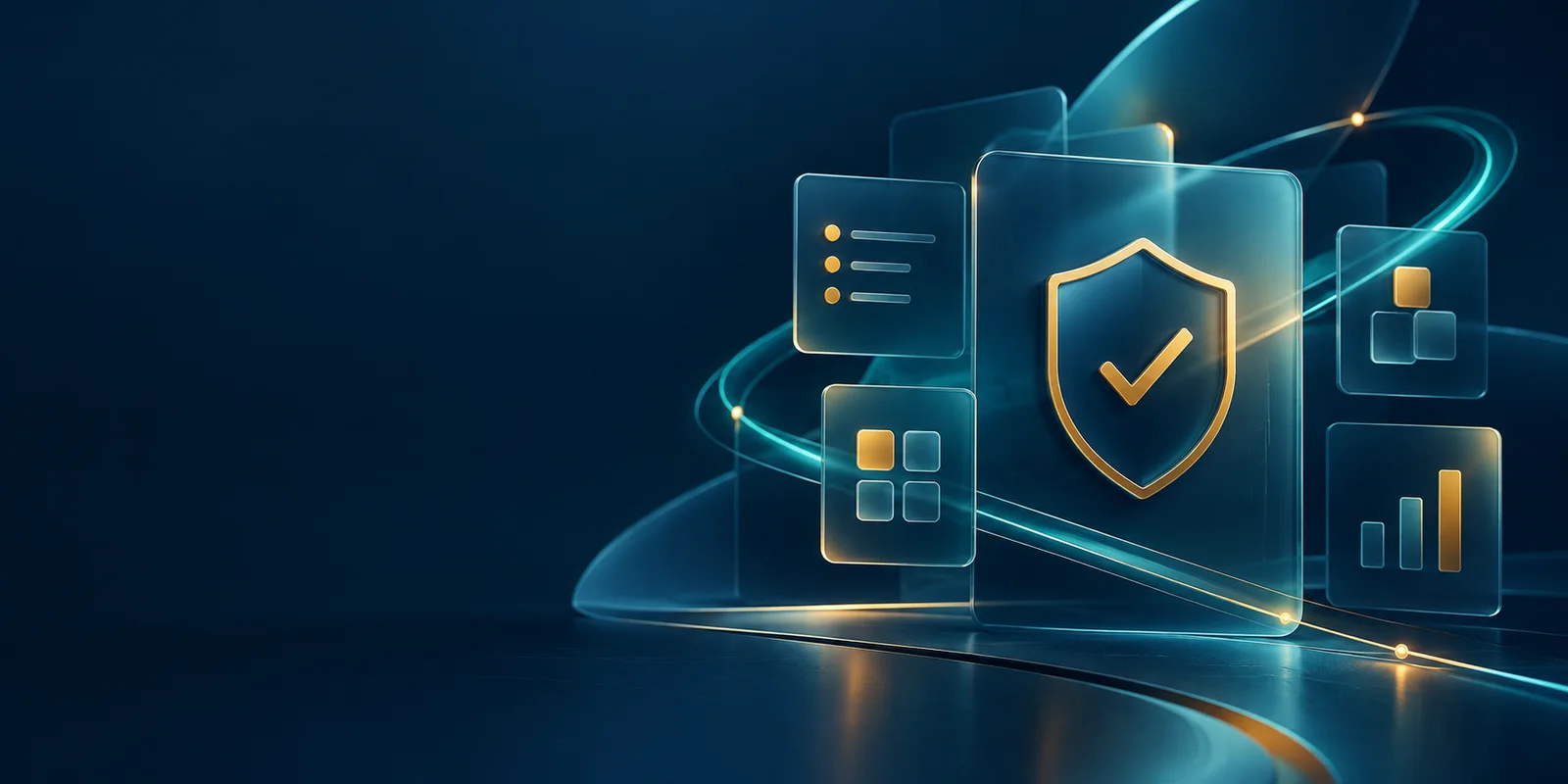 Abstract illustration representing secure, organized digital account access